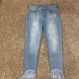 Size 5 Never Worn Ankle Skinny CP Jeans with Raw Hem